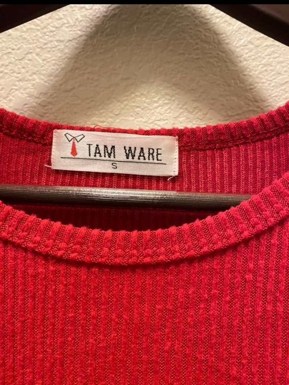 Tam Ware Ribbed Red Knit Dress - Picture 3 of 3